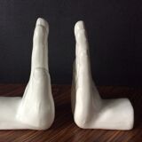 Pair of vintage bookends Ceramic hands