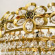 Crystal and solid brass ceiling chandelier, 5 lights, classic style.