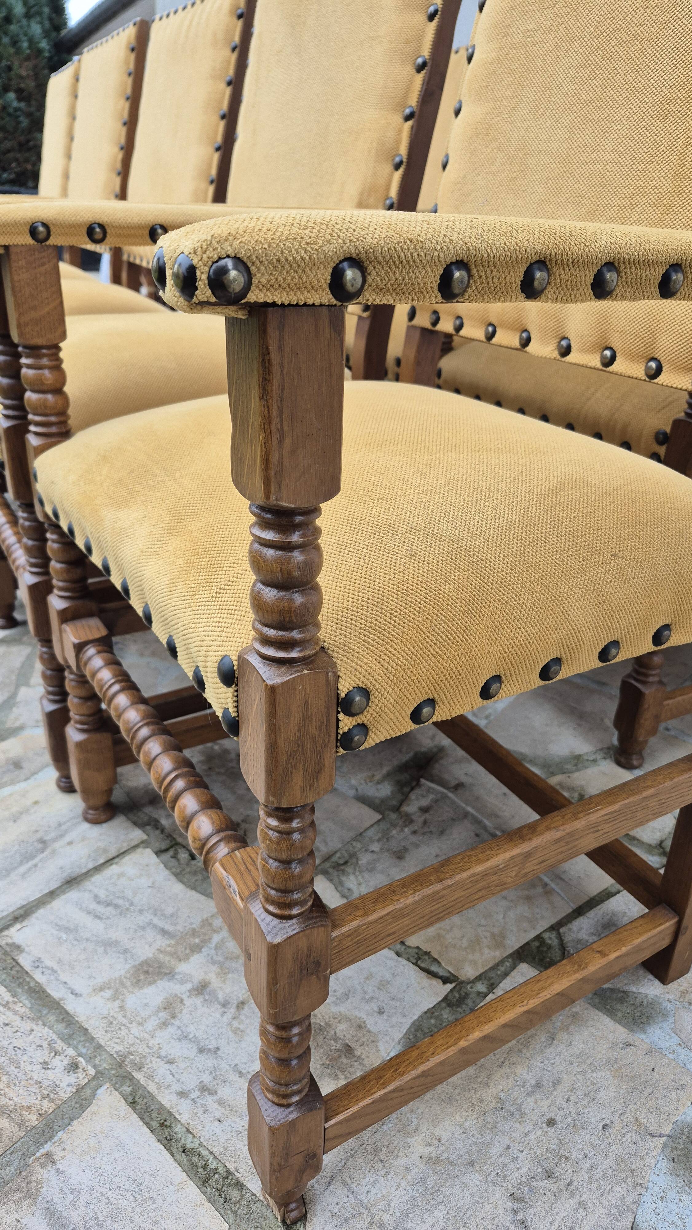 9 armchairs in the Louis XIII style