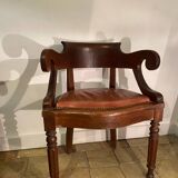 Fauteuil cuir ancien