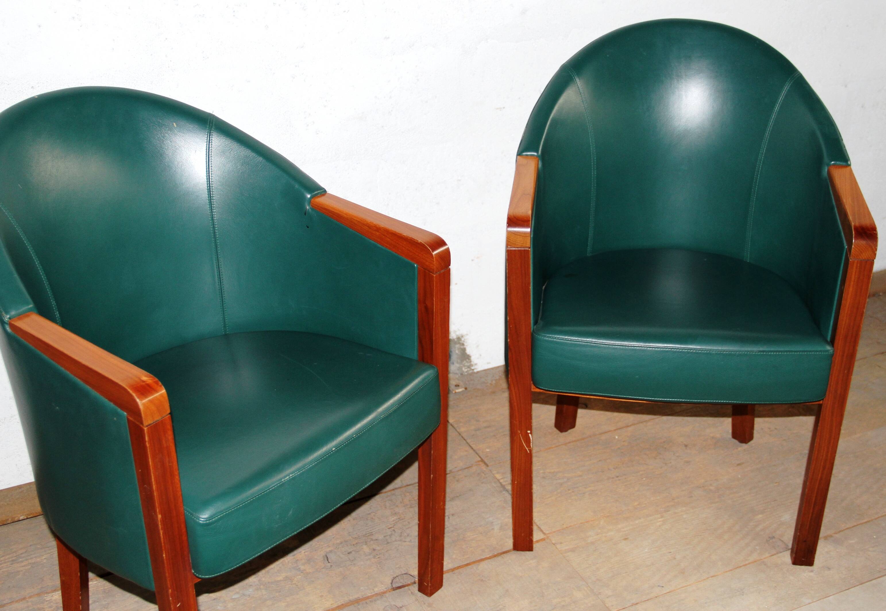 Paire de fauteuils Diamond Noce Pelle, Poltrona Frau