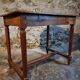 Antique French oak table, writing table from the early 19th century.