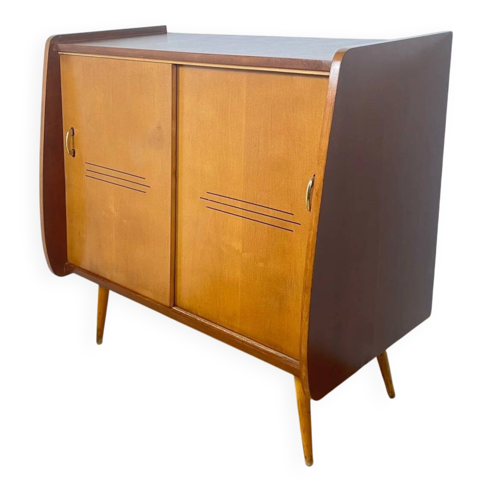 Meuble à chaussure vintage en bois, 1960