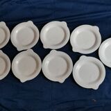 Set of 9 fish plates Sarreguemines