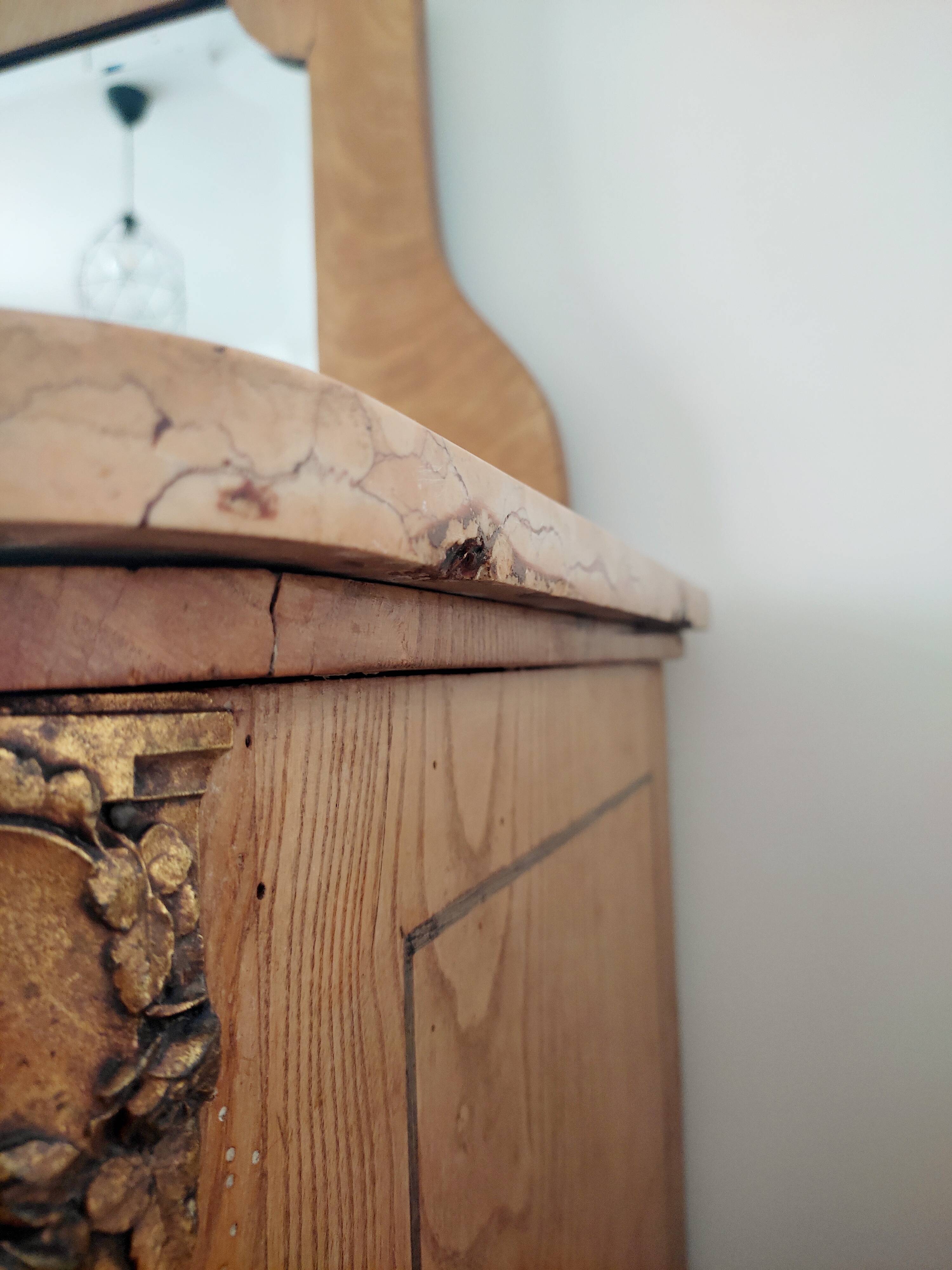 Louis XVI style wooden sideboard