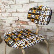 Vintage ethnic strafor tubular chair revisited with wax