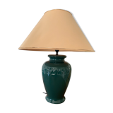 Porcelain lamp with gilded border lampshade