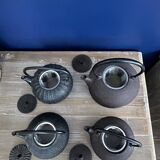Set of 4 Japanese teapots