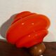 Suspension vintage orange verre opalin