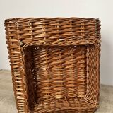 Log basket, woven wicker
