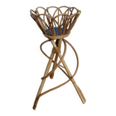 Rattan wicker plant holder