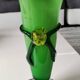 Design Vase in Floral/Yellow Rose shape in relief, corolla-shaped neck. Murano style. High 25 cm