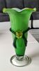 Design Vase in Floral/Yellow Rose shape in relief, corolla-shaped neck. Murano style. High 25 cm