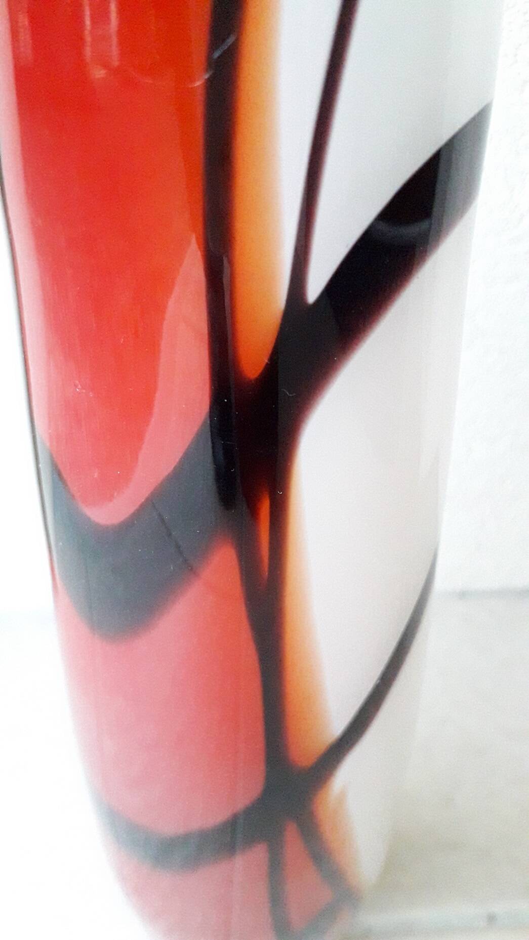 Multicoloured glass vase