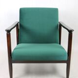 Green velvet GFM-142 Armchair by Edmund Homa, 1970s
