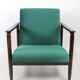 Green velvet GFM-142 Armchair by Edmund Homa, 1970s