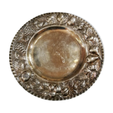 Flat solid silver hallmarks Minerva 950/1000