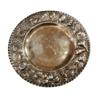 Flat solid silver hallmarks Minerva 950/1000
