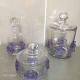 Three-piece glass-paste bathroom set