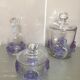 Three-piece glass-paste bathroom set