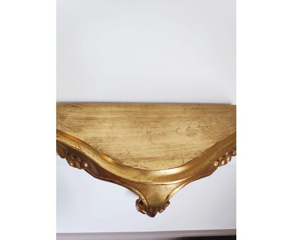Console murale dorée style Louis XV