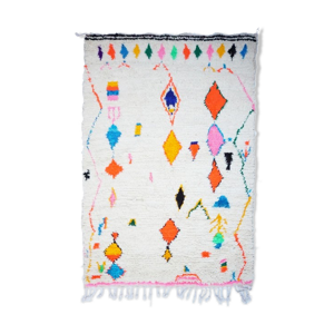 Tapis berbère coloré - main