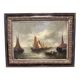 Peinture à l'huile sur toile de l'artiste néerlandais Peter Brouwer 1935-2010