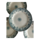 6 flat plates in earthenware from HB Choisy-le-Roi "Henriette"