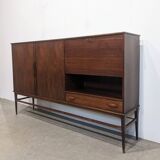 Scandinavian highboard in Rio rosewood.