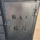 Large industrial workbench elm and metal 2 doors 4 drawers