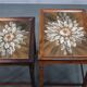 1960s Danish mid-century nesting tables with tile tops