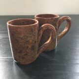 Pair of brutalist mugs