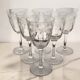 6 crystal water/wine glasses from Baccarat, Molière model.