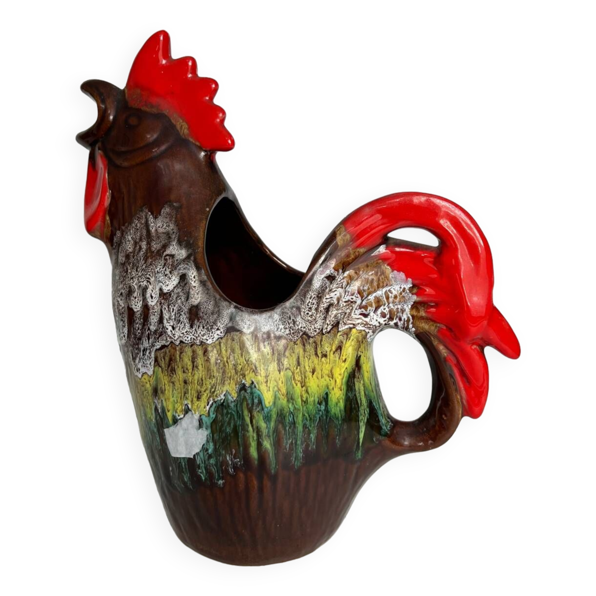 Vintage zoomorphic slip pitcher