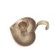 Heart-shaped brass candle holder
