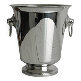 Shiny stainless steel champagne bucket