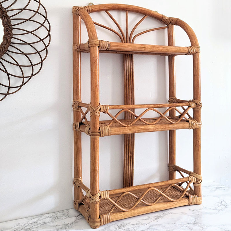 Rattan shelf