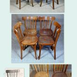 Set 4 chairs Baumann No.108 50s