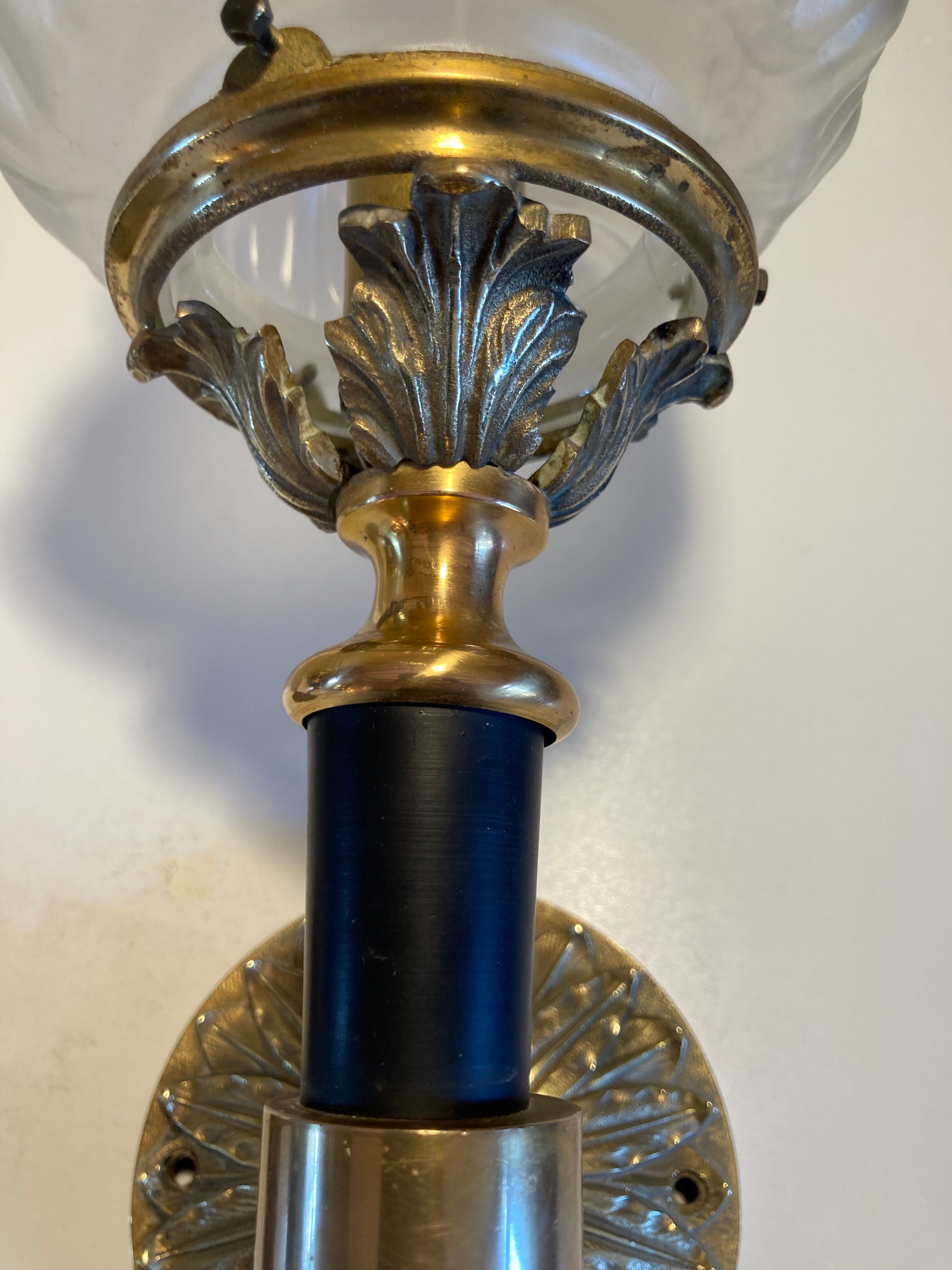 Pair of torch wall lamps