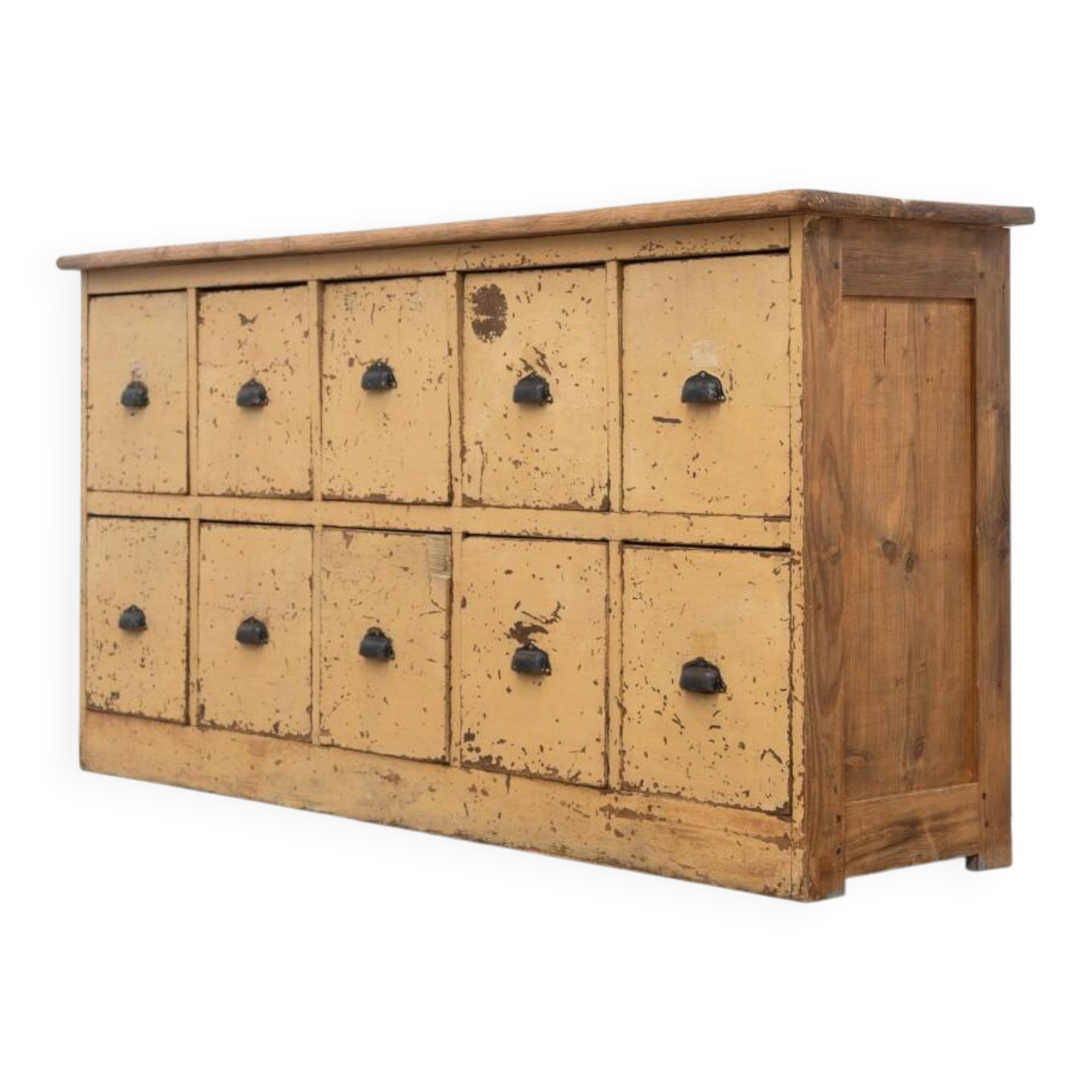 Ancien meuble de métier à 10 tiroirs – Début du XXe siècle