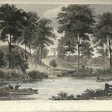Pair of important English engravings in gilded frames, 19th century