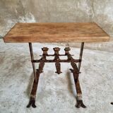 Antique shoe rack side table bench