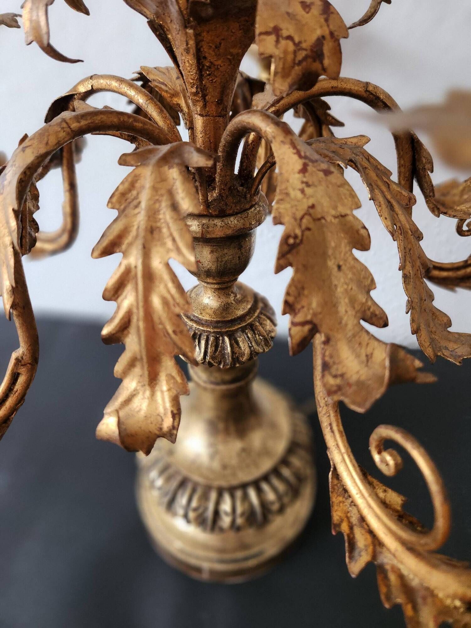 Antique gilded hand-forged hand-carved Florentine Louis XV, Italy