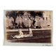 Photo album mounted on cardboard of two women in Collioure, 19th century.