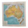 Une carte géographique issue atlas quillet année 1925 carte : australie  nouvelle zélande