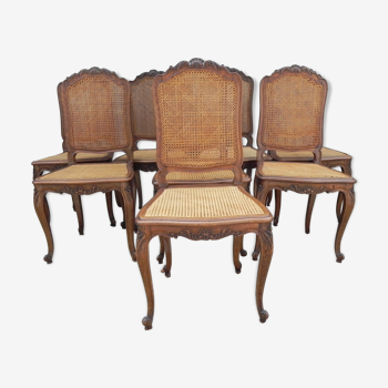 Louis XV chairs in walnut