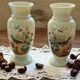 Pair of 19th century opaline glass vases signed