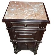 Table De Chevet Style Napoléon III Bois Noirci
