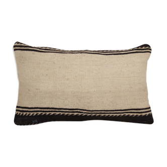 Natural Kilim Pillow, Handwoven Turkish Kilim Pillow, Floor Cushion Cover, Decorative Throw Pillow