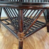 Table basse rotin bambou coloniale